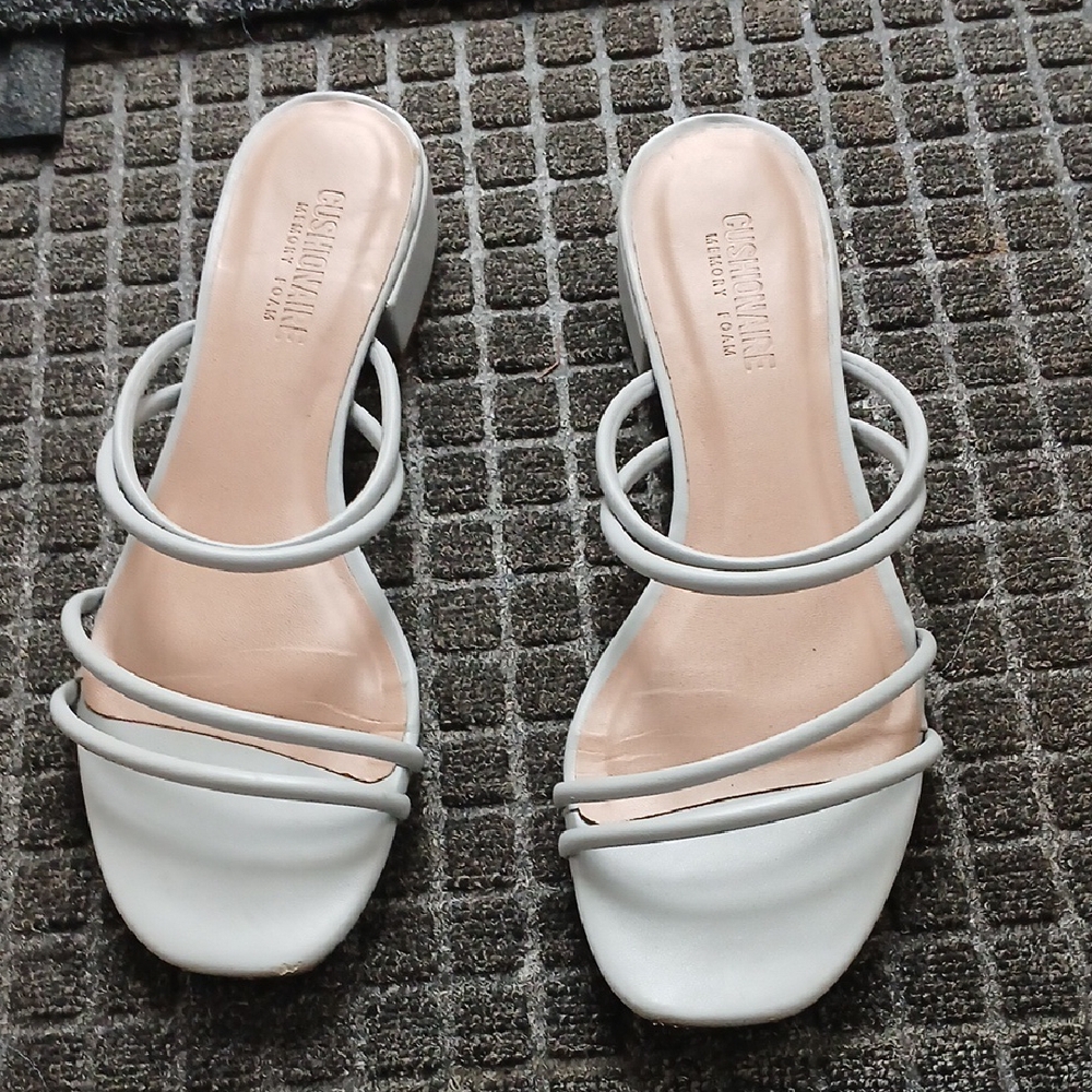 Blue Minimalist Slip-On Sandals